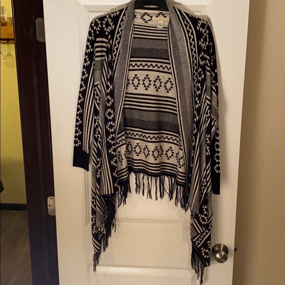 Aztec print cardigan